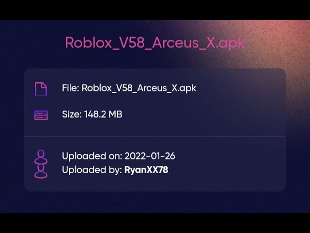 Arceus X Latest Roblox Version v58 APP