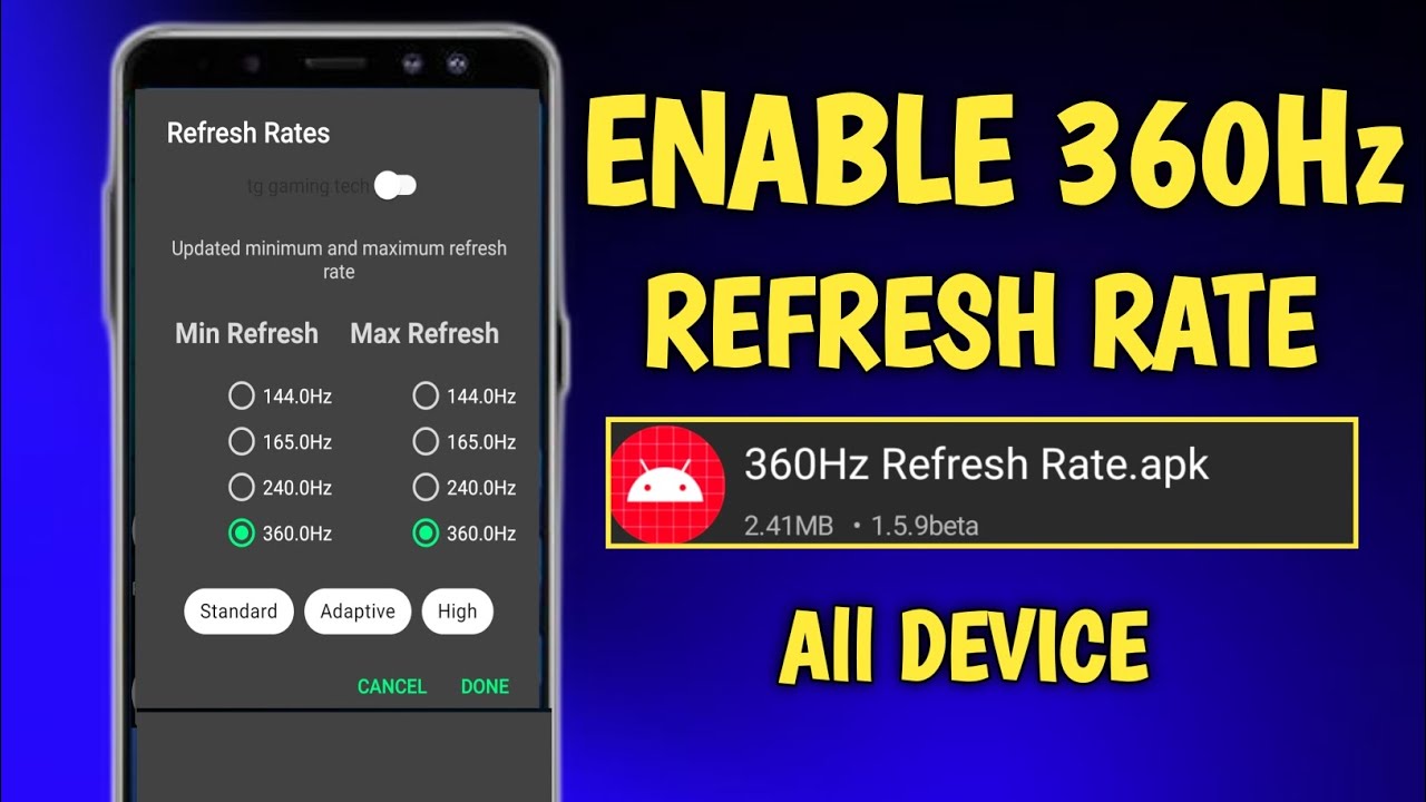 Refresh Rate Changer APK Download