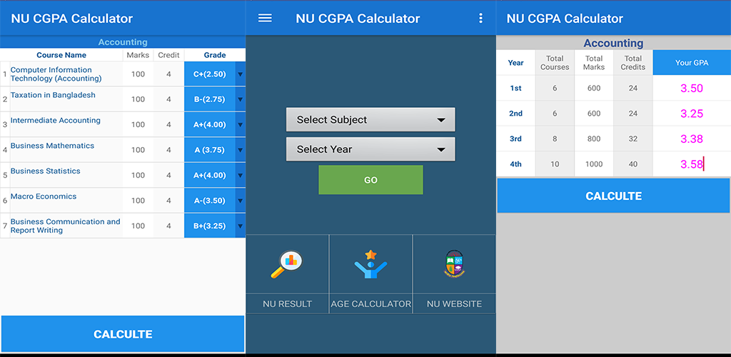 UAF CGPA Calculator App
